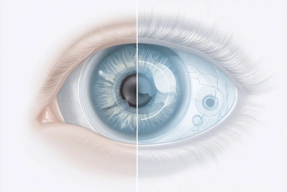 human eye pupil reaction to light