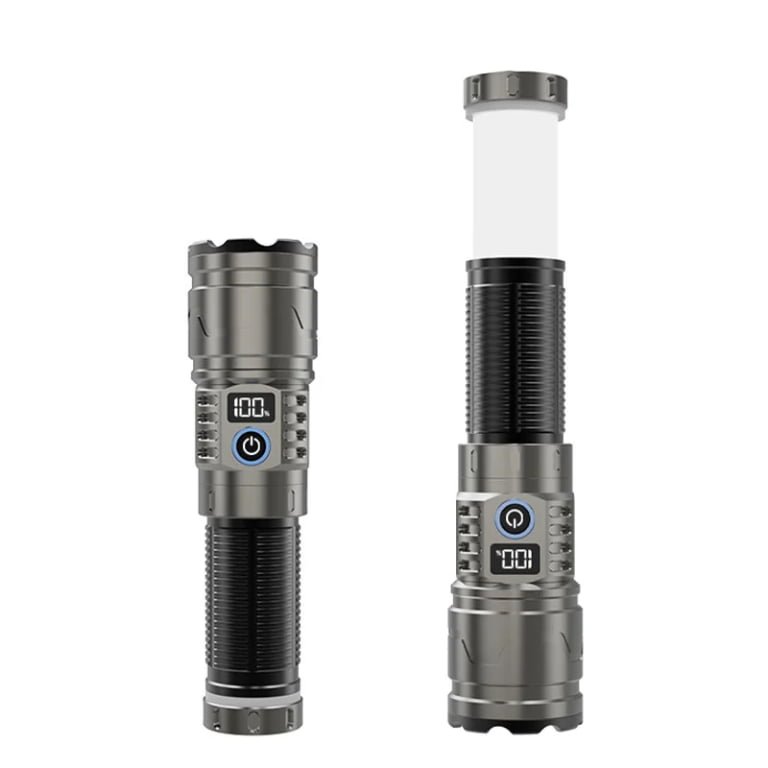 Retractable Flashlight with Digital Screen