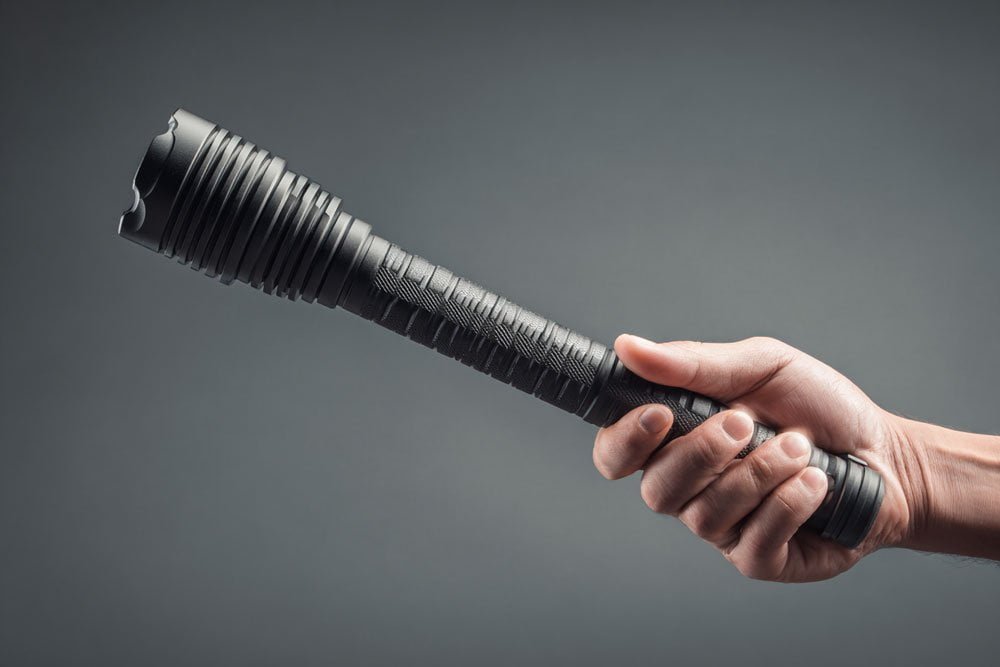 Aluminum baton flashlight for security Long baton style flashlight