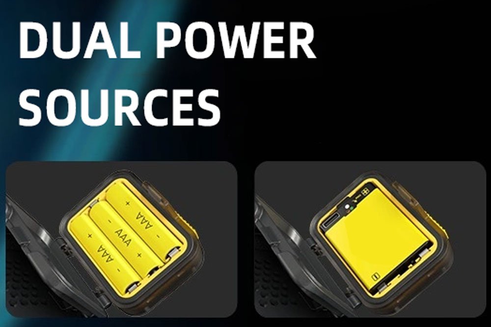 Battery Life Essentials headlamp battery life and dual power