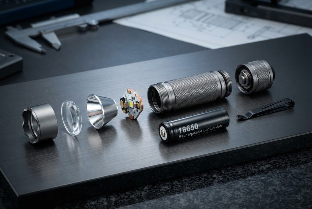 flashlight sealing structure